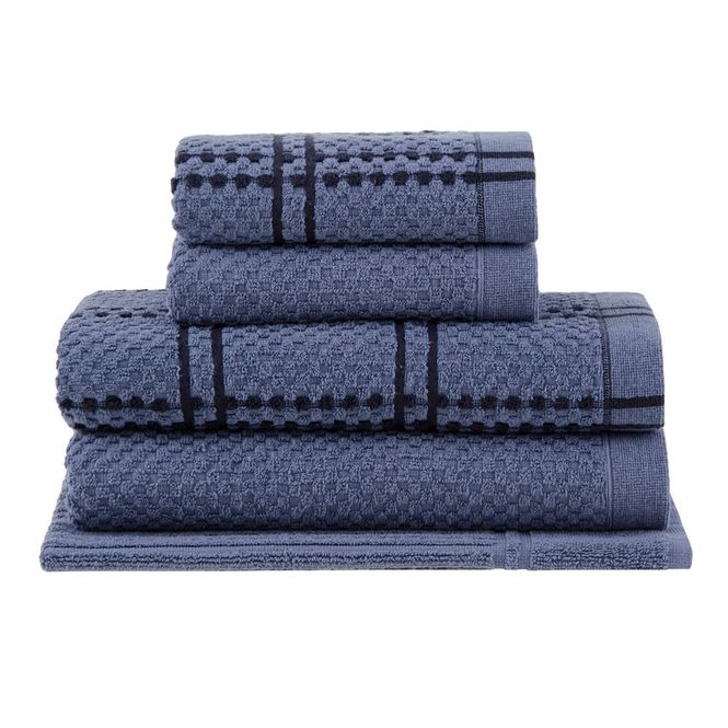 jogo toalhas banho buddemeyer 5p yumi azul 008