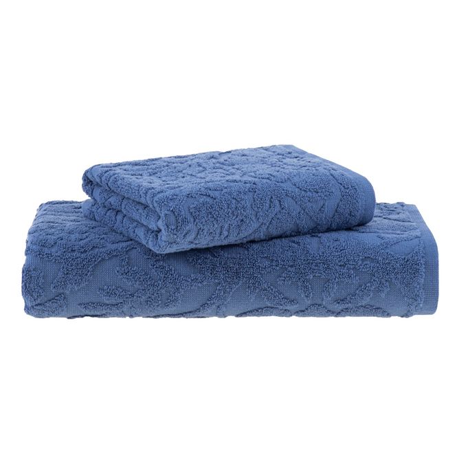 jogo toalhas banho buddemeyer 2p mauren azul