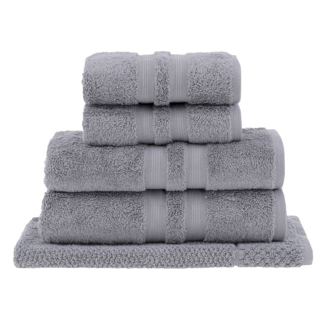 jogo toalhas banho buddemeyer 5p algodão egípcio cinza 1829
