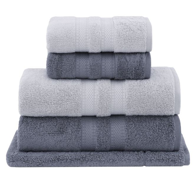 jogo toalhas banho buddemeyer 5p intense dual air cinza